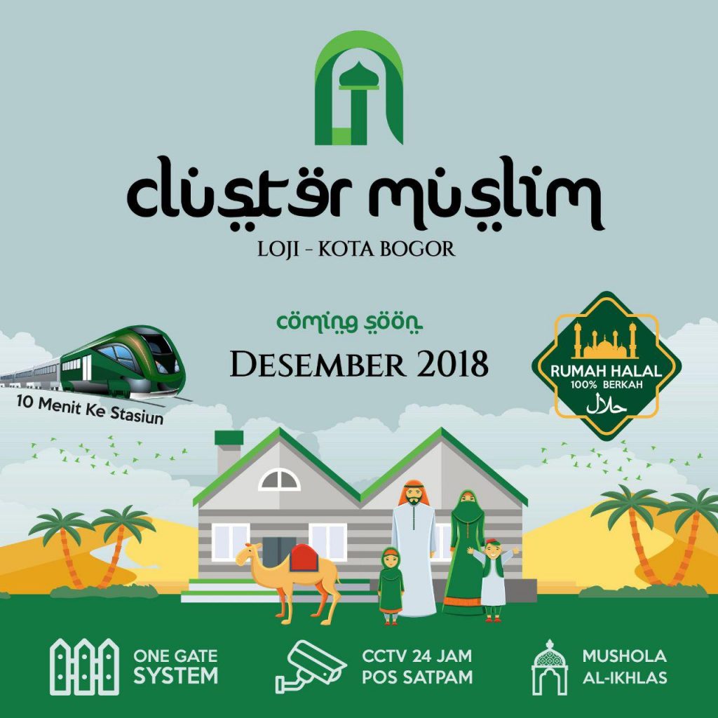 Rumah di Bogor Kota dalam Cluster Muslim Loji