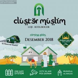 Cluster Muslim Loji Rumah di Bogor Kota dekat Stasiun dan Kebun Raya