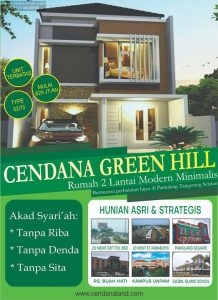 KPR Rumah Syariah 2 Lantai di Tangsel Cendana Green Hill