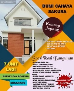 Bumi Cahaya Sakura Rumah 2 Lantai Murah di Kota Bogor