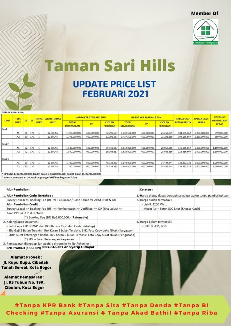 Rumah Mewah Bogor di Cluster Taman Sari Hills